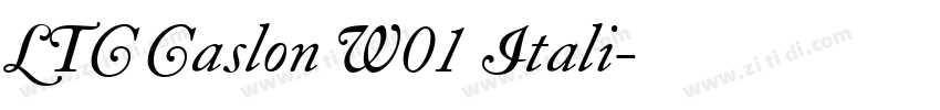 LTC Caslon W01 Itali字体转换